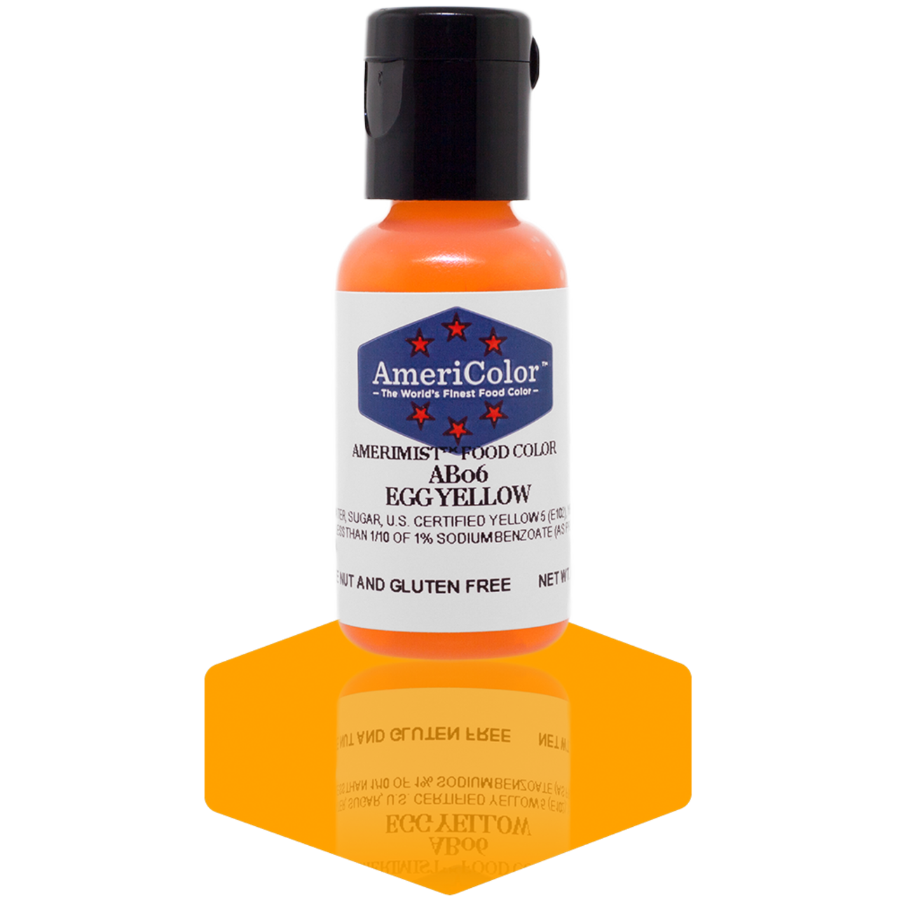 AmeriColor, Egg Yellow, .65 Ounce, AmeriMist Airbrush Food Coloring